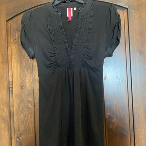Elegant Black Short Sleeve Dress